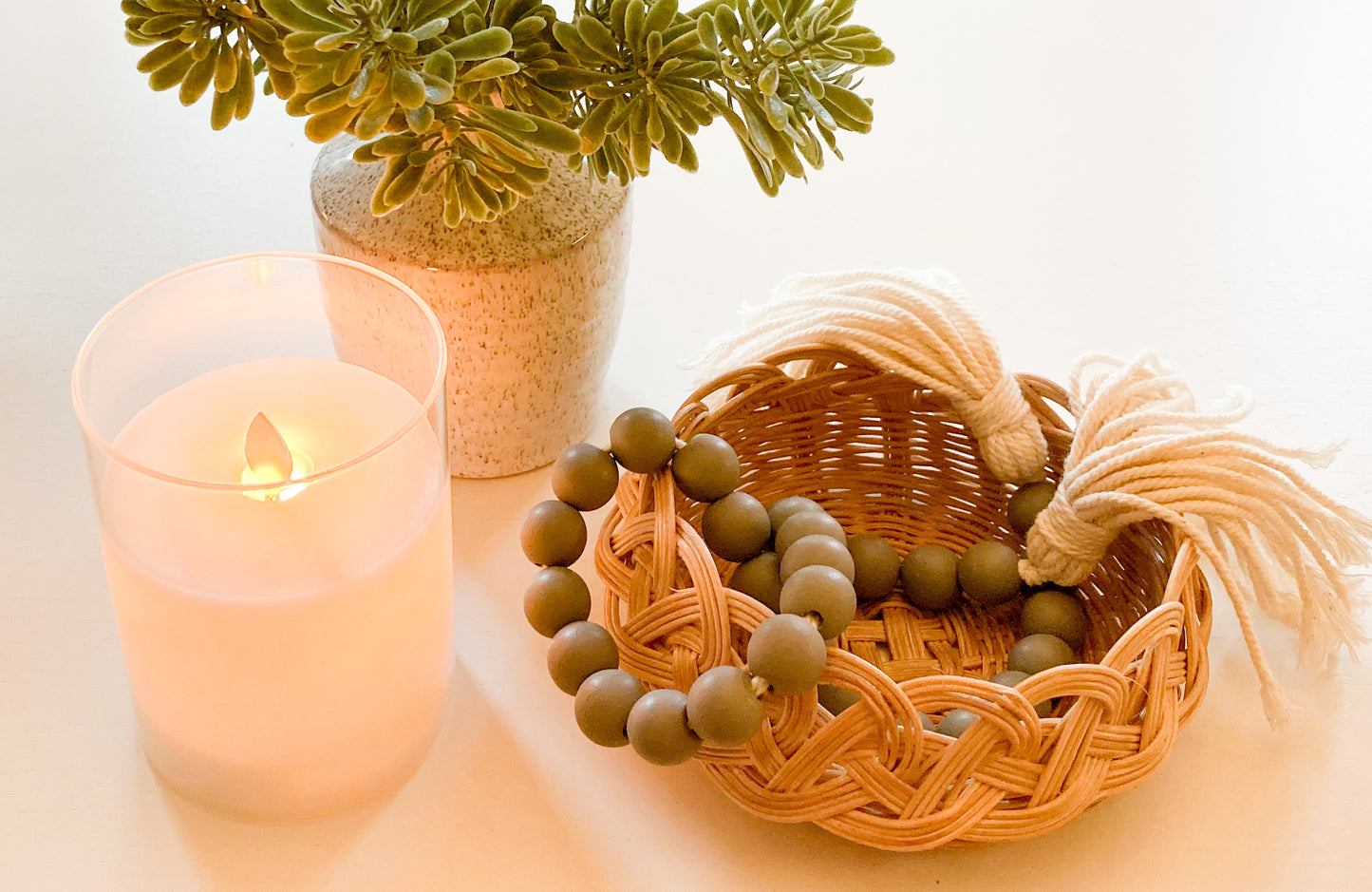 Small woven decor bowl